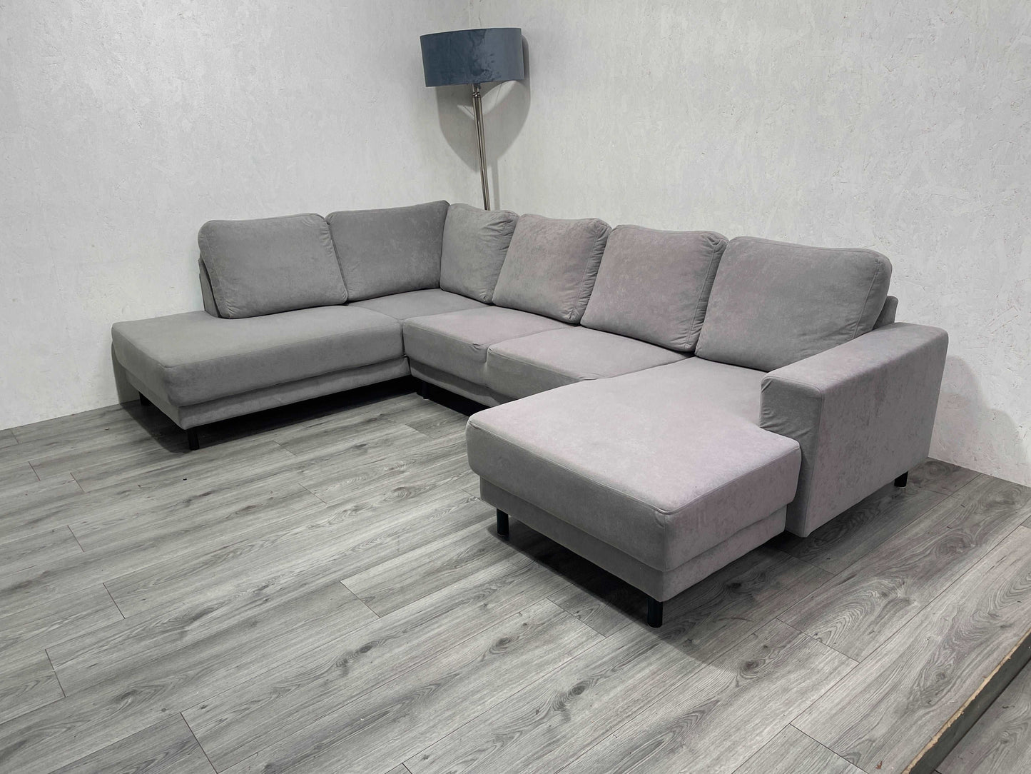 Licht Grijze U Bank ~ Losse Rugkussens
