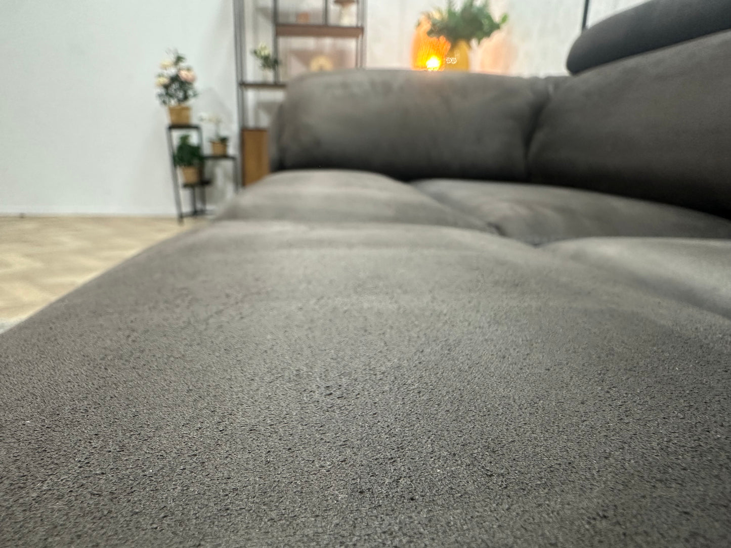 H&H Antraciet 2.5-Zits Bank ~ Verstelbare Hoofdsteunen