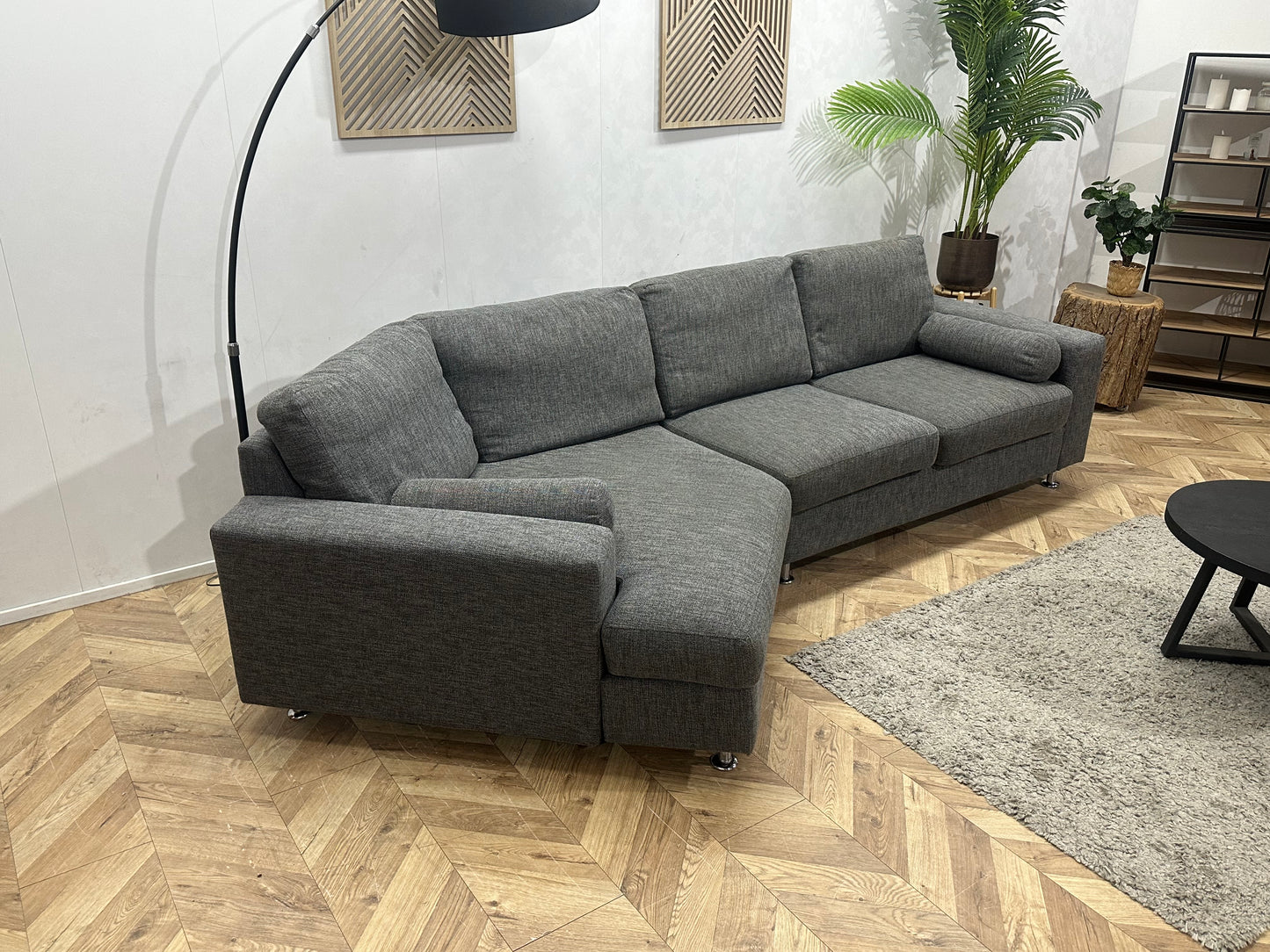 Antraciet Design Hoekbank ~ Losse Kussens Met Afneembare Hoezen