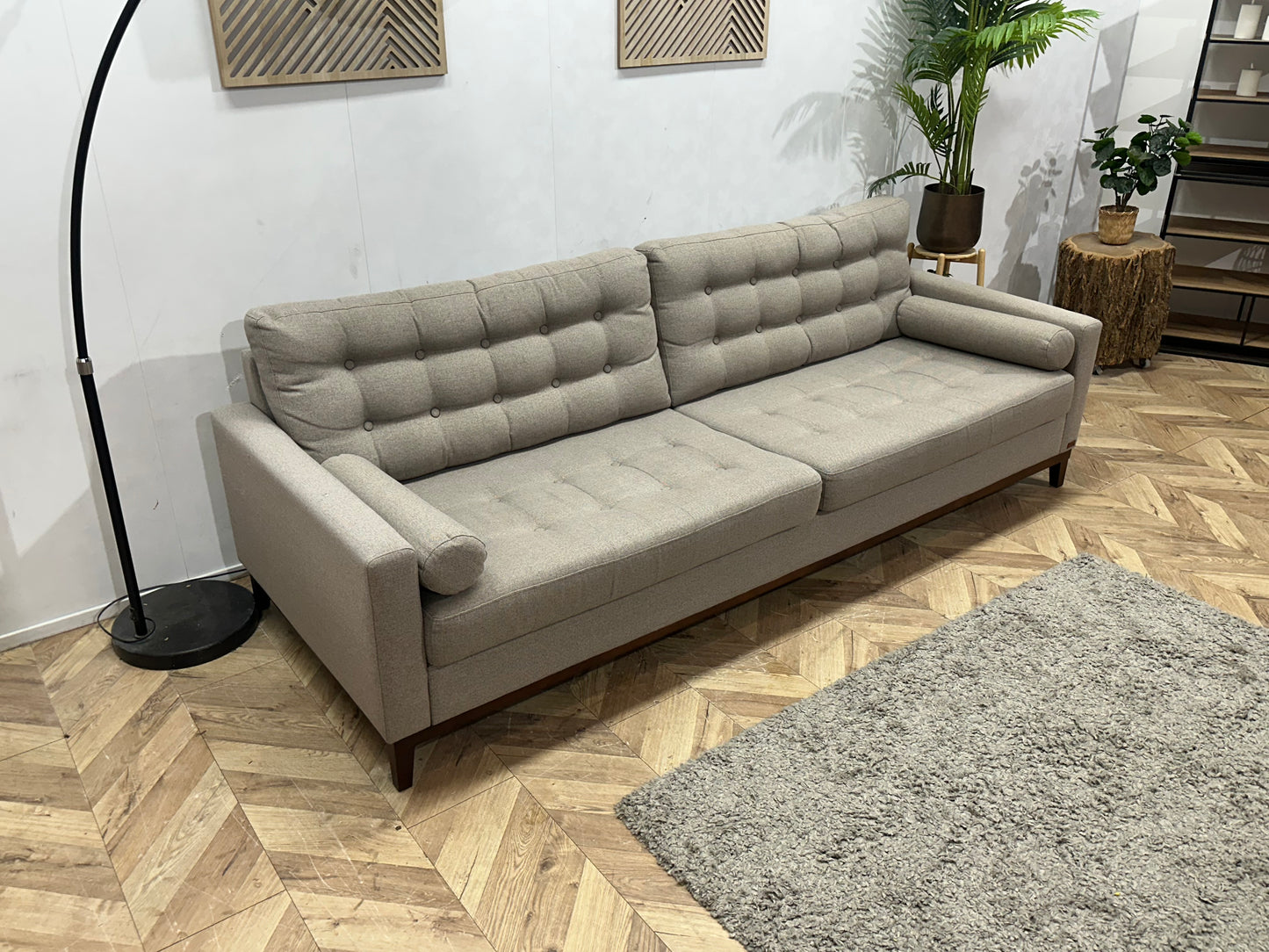 X5 Home Beige/Grijze 2.5-Zits Bank ~ Losse Kussens Met Afneembare Hoezen