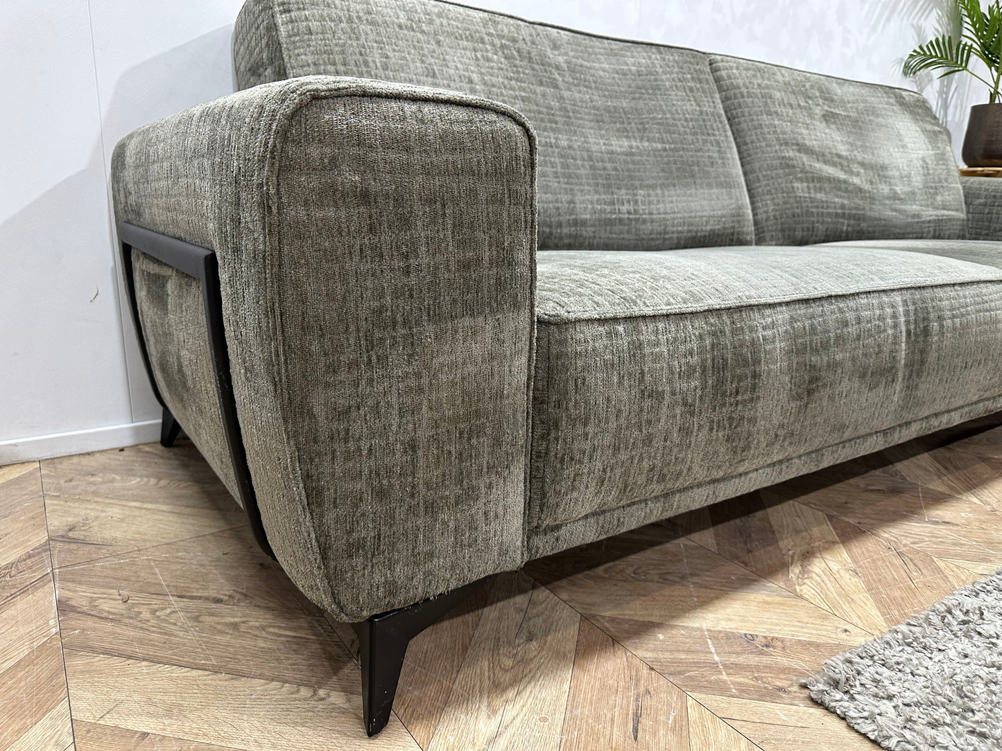 !Nieuwstaat! Xooon Groene 2.5-Zits Bank ~ Vaste Kussens