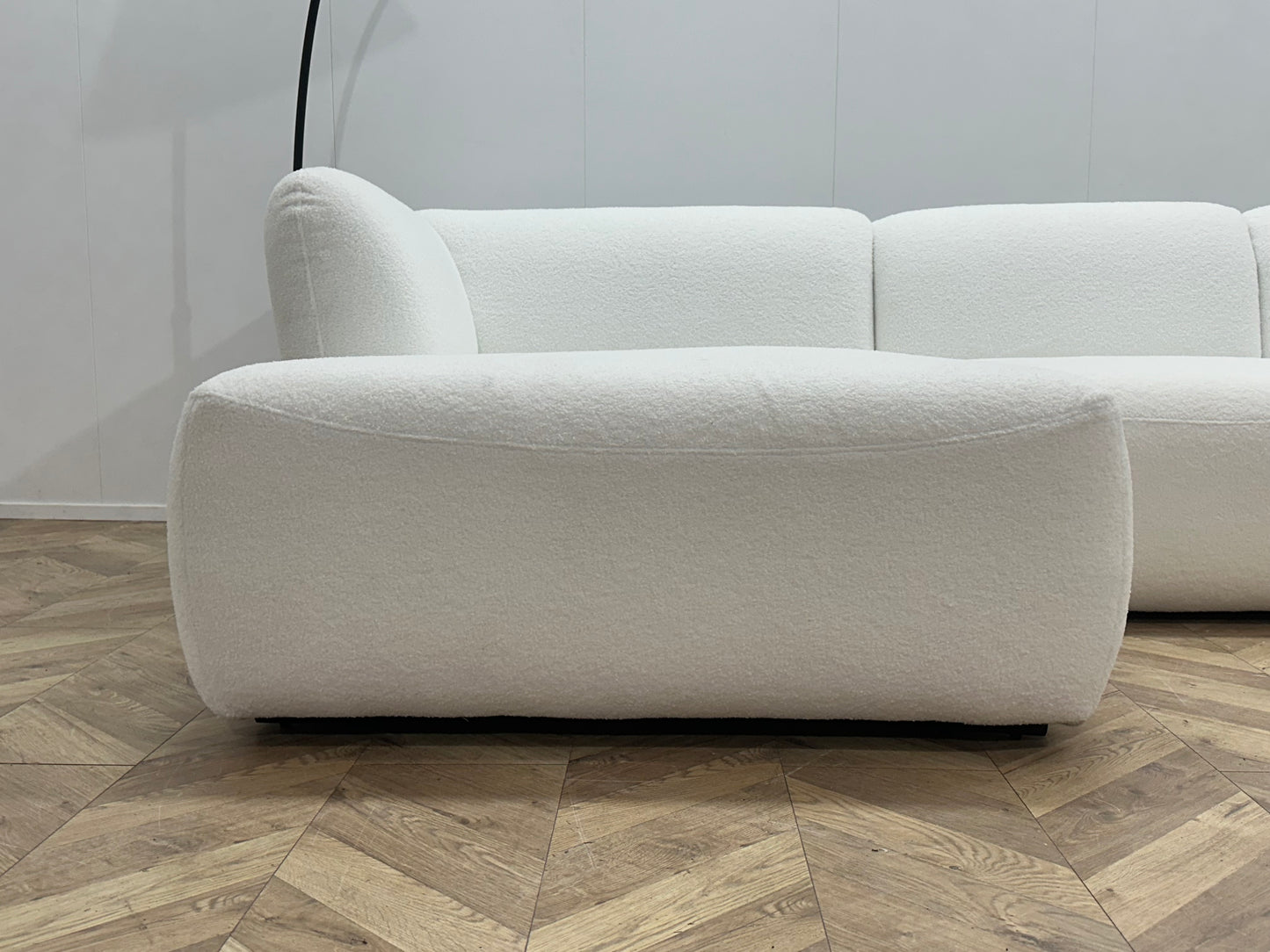 !Showroommodel! Witte Bouclé U Bank