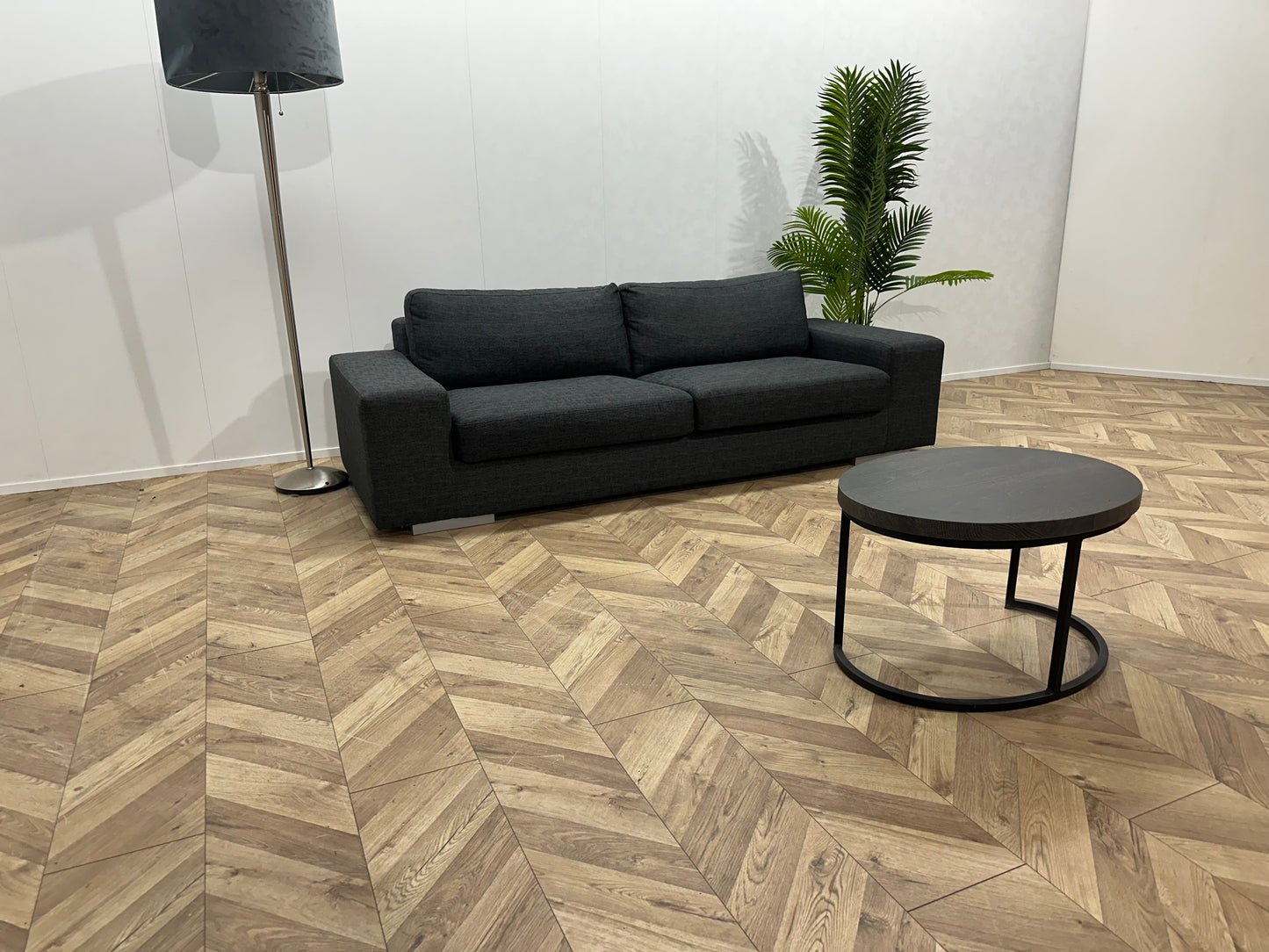 Antraciet 2.5-Zits Bank ~ Losse Kussens Met Afneembare Hoezen