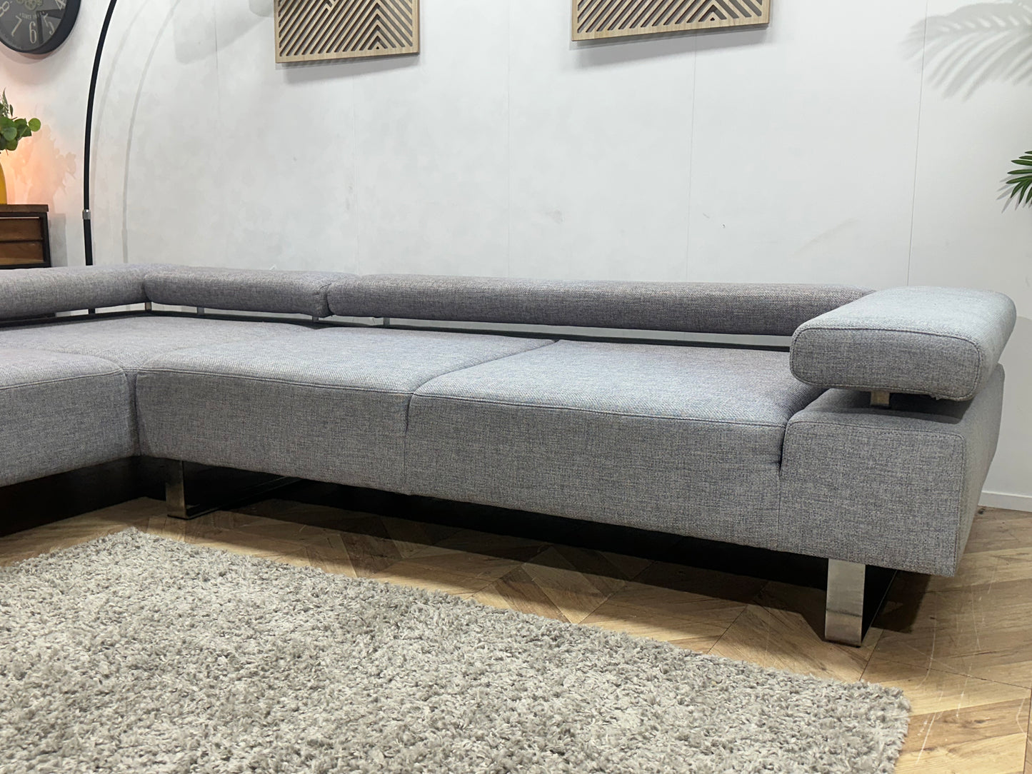 Cant Mobili Licht Grijze Hoekbank ~ Verstelbare Hoofdsteunen