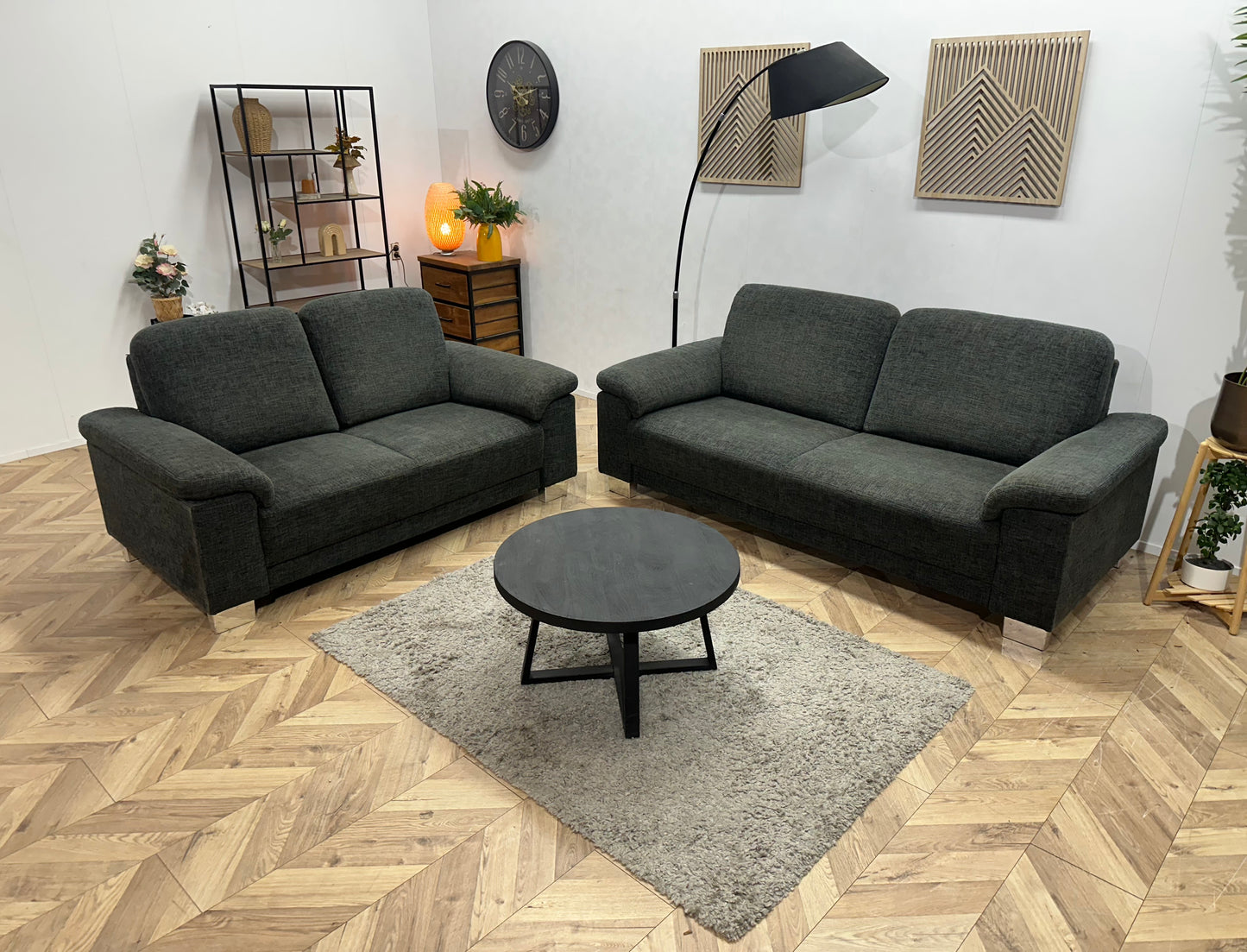 Antraciet Banken Set ~ Vaste Kussens