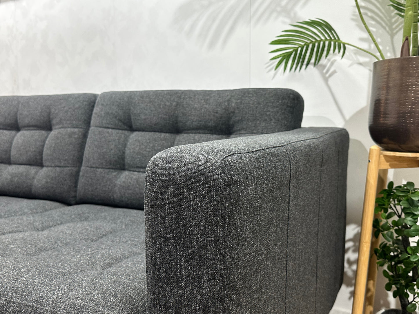 Antraciet 2.5-Zits Bank ~ Losse Kussens Met Afneembare Hoezen