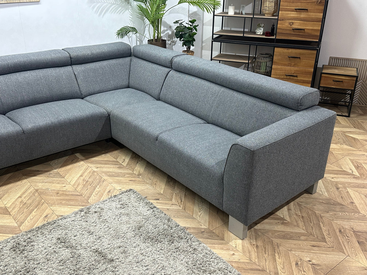 Antraciet U Bank ~ Verstelbare Hoofdsteunen