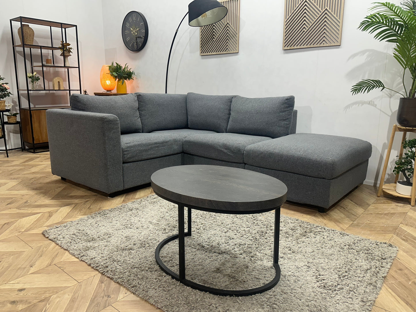Grijze Design Hoekbank ~ Losse Kussens Met Afneembare Hoezen