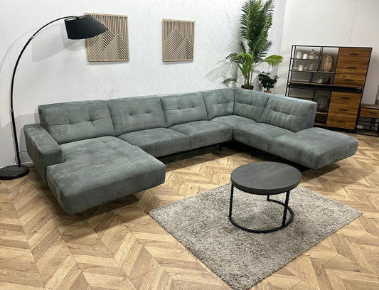 Montèl Grijze Suède Stoffen U Bank ~ Vaste Kussens