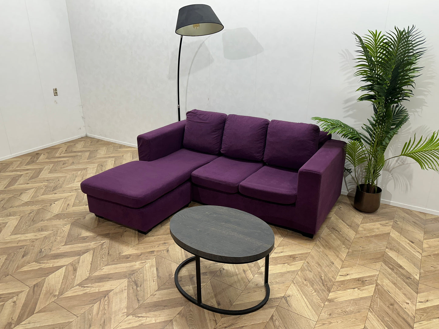 Paarse Hoekbank ~ Losse Kussens Met Afneembare Hoezen