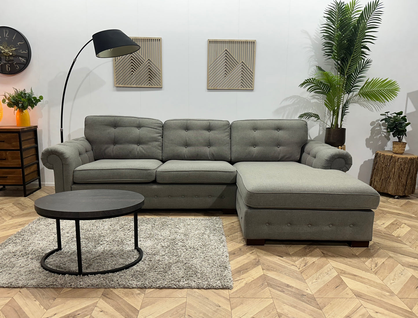 Licht Grijze Hoekbank ~ Losse Kussens Met Afneembare Hoezen