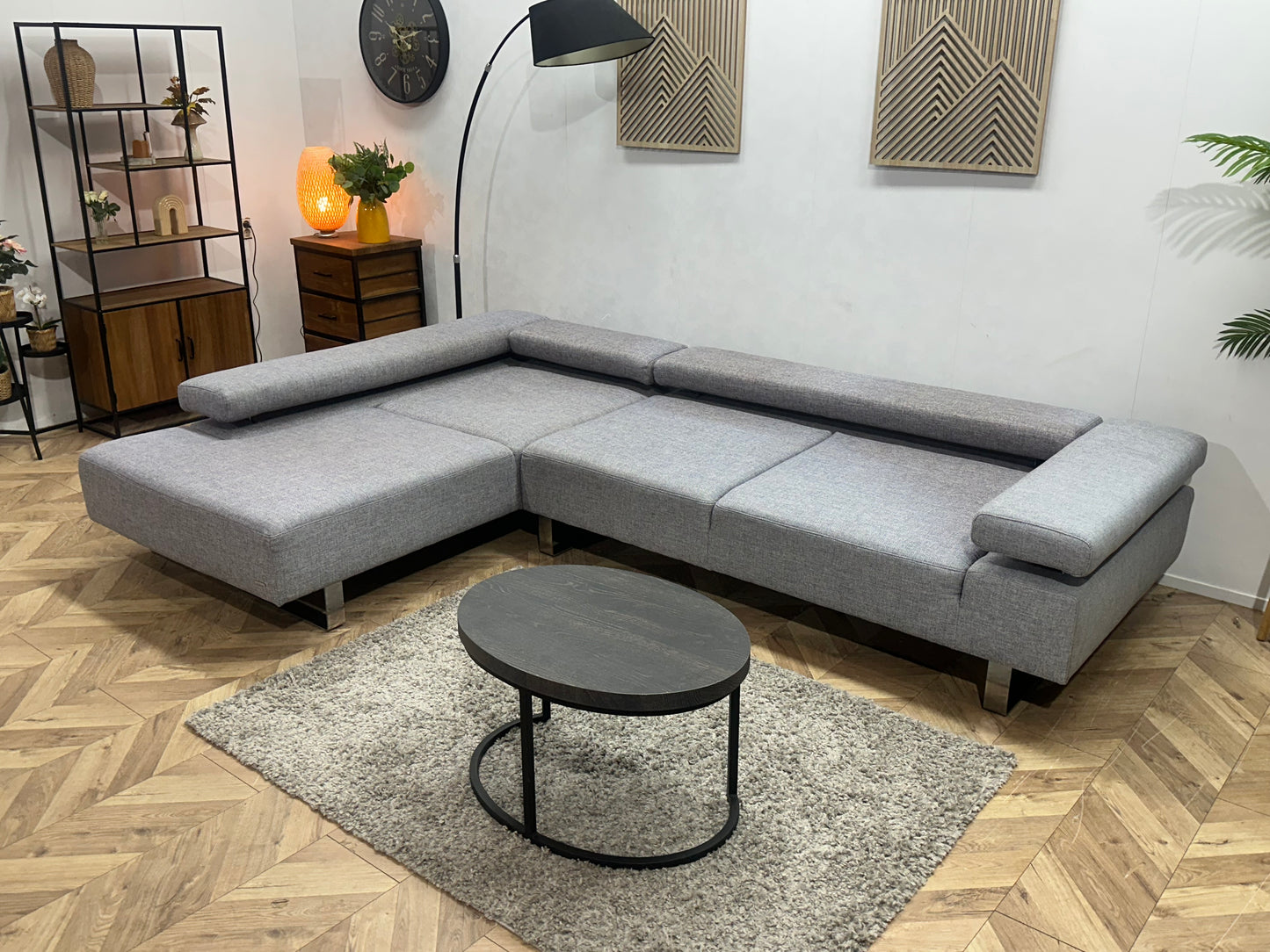 Cant Mobili Licht Grijze Hoekbank ~ Verstelbare Hoofdsteunen