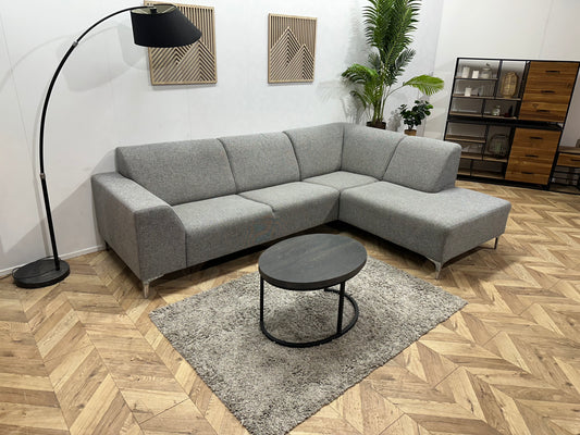 Grijze Hoekbank ~ Vaste Kussens