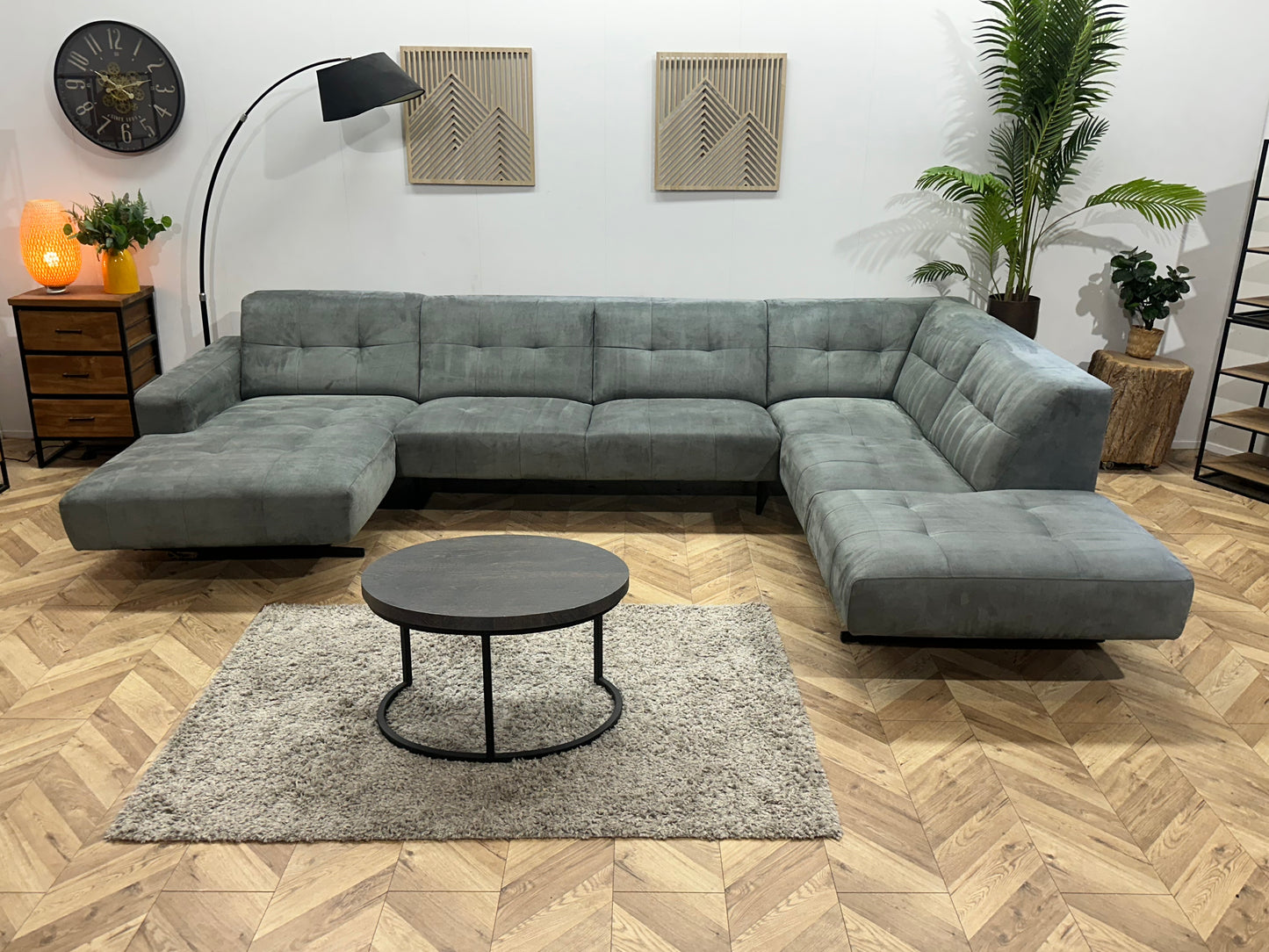 Montèl Grijze Suède Stoffen U Bank ~ Vaste Kussens