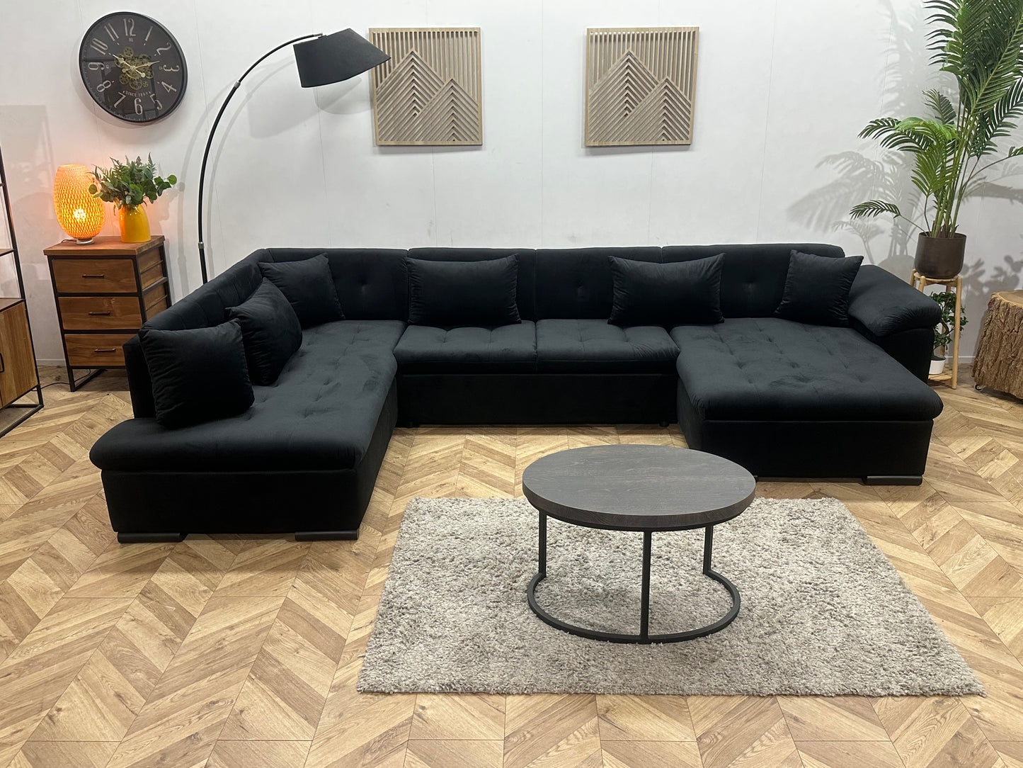 !Showroommodel! Zwarte Velvet U Bank