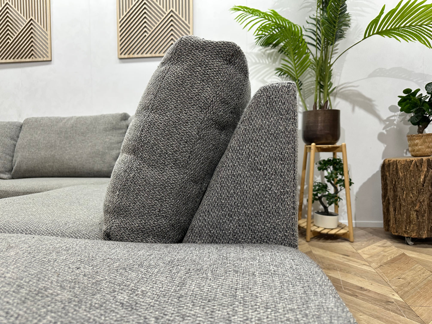 Grijze Hoekbank ~ Losse Kussens Met Afneembare Hoezen