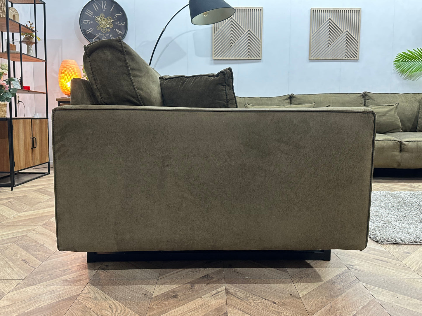 Leger Groene Ruime Design Hoekbank ~ Losse Kussens Met Afneembare Hoezen