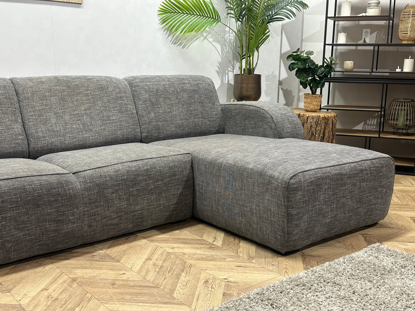 Grijze U Bank ~ Vaste Kussens