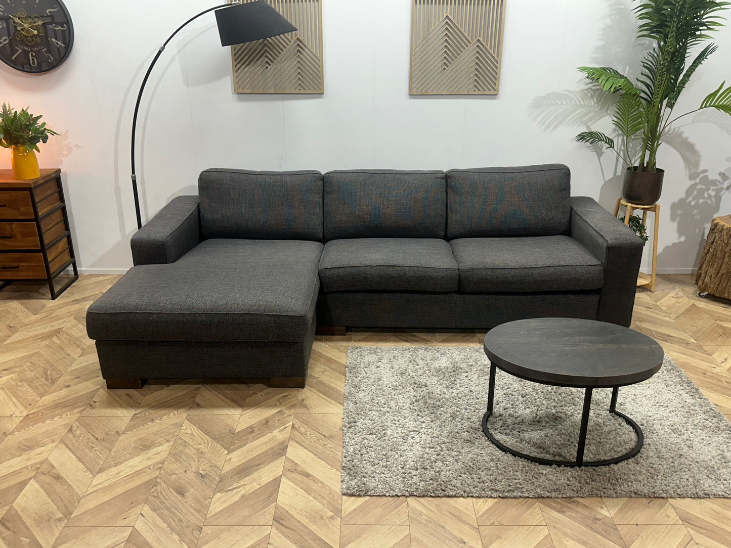 Antraciet Hoekbank ~ Losse Kussens Met Afneembare Hoezen