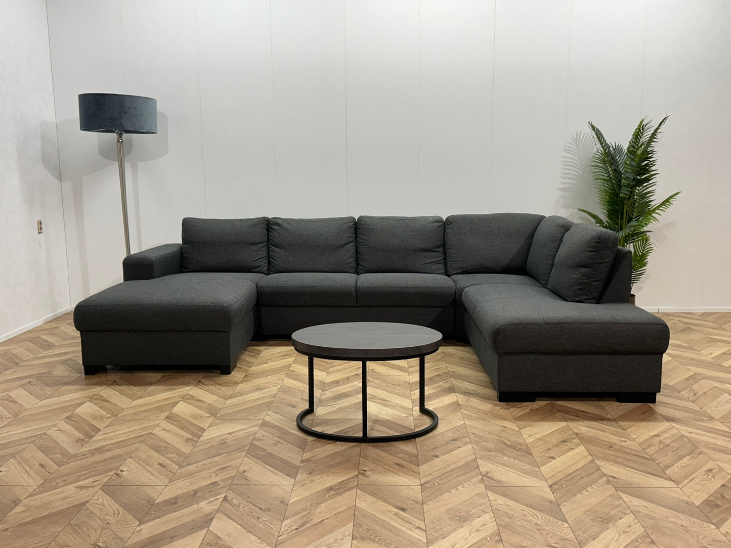 Antraciet U Bank ~ Losse Kussens Met Afneembare Hoezen