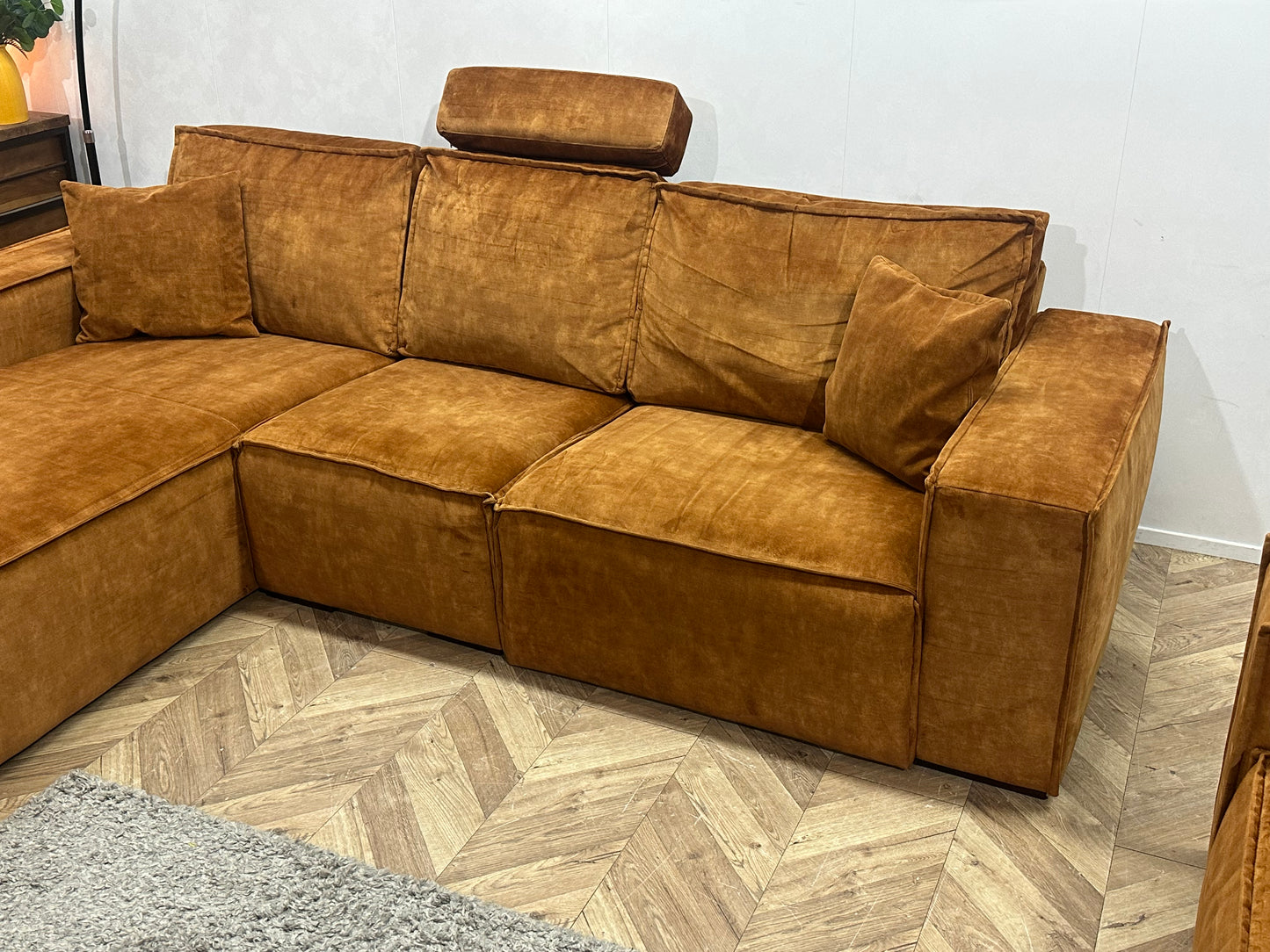 Oker Gele Velvet Banken Set ~ Relaxfunctie