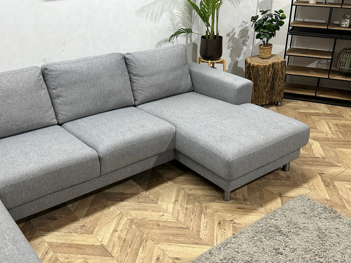 Licht Grijze U Bank ~ Losse Rugkussens Met Afneembare Hoezen