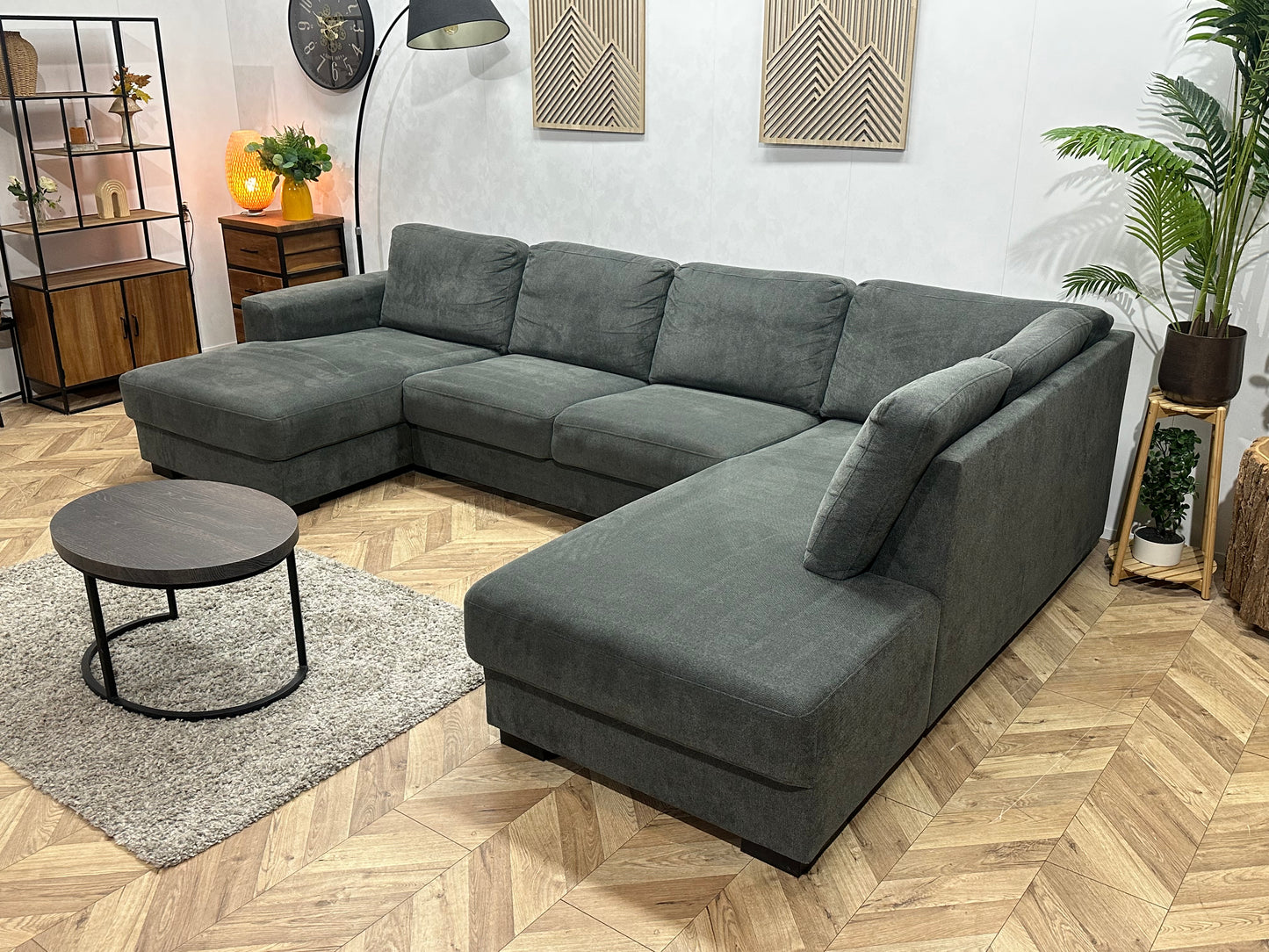 Antraciet Suède Stoffen U Bank ~ Losse Kussens Met Afneembare Hoezen