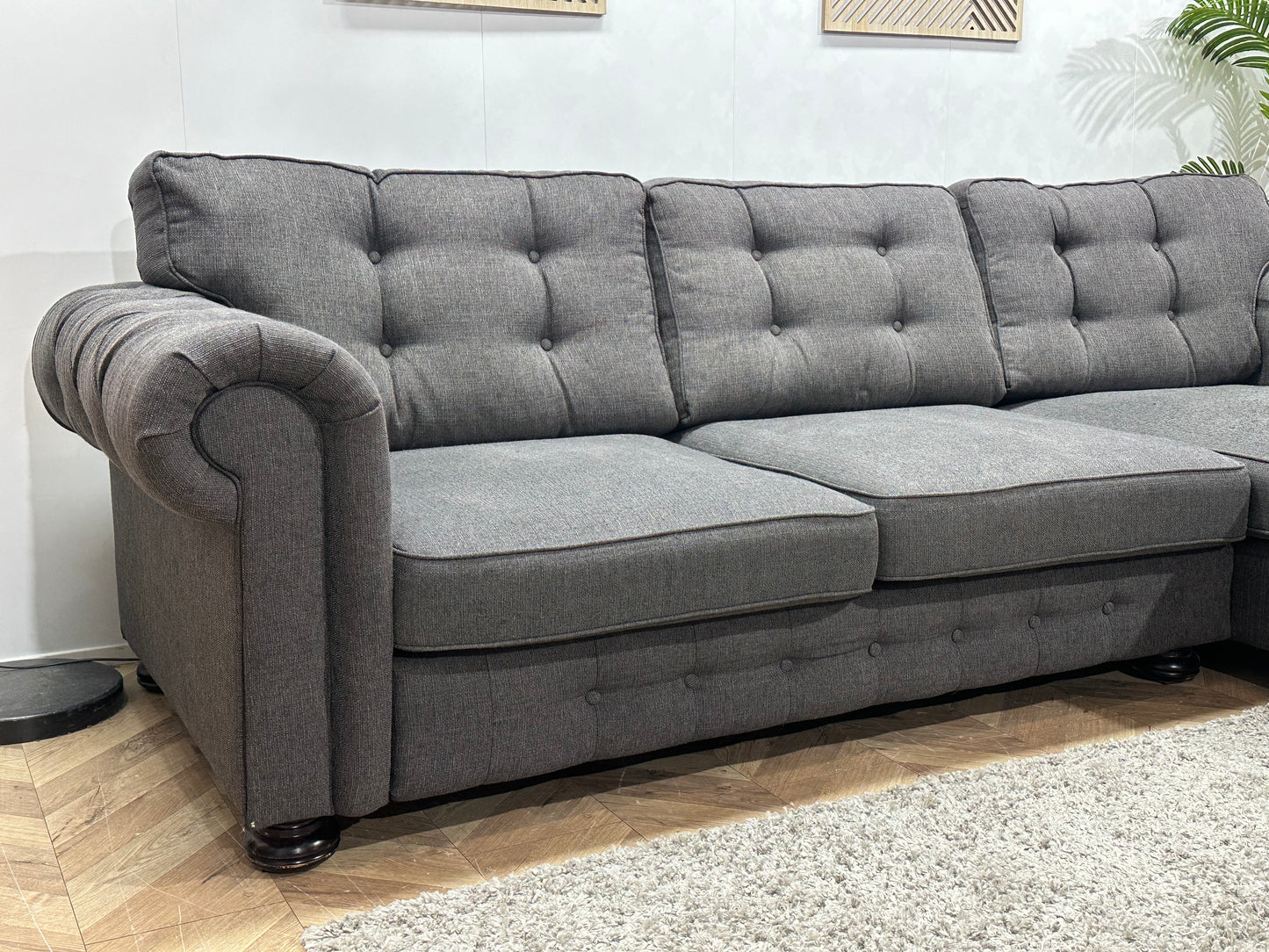 Antraciet Hoekbank ~ Losse Kussens Met Afneembare Hoezen