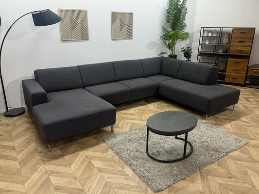 In.House Antraciet U Bank ~ Vaste Kussens