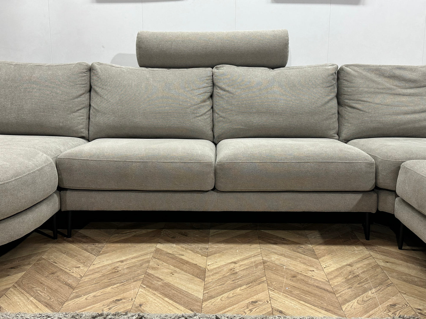 Grijze Design Hoekbank ~ Losse Kussens Met Afneembare Hoezen