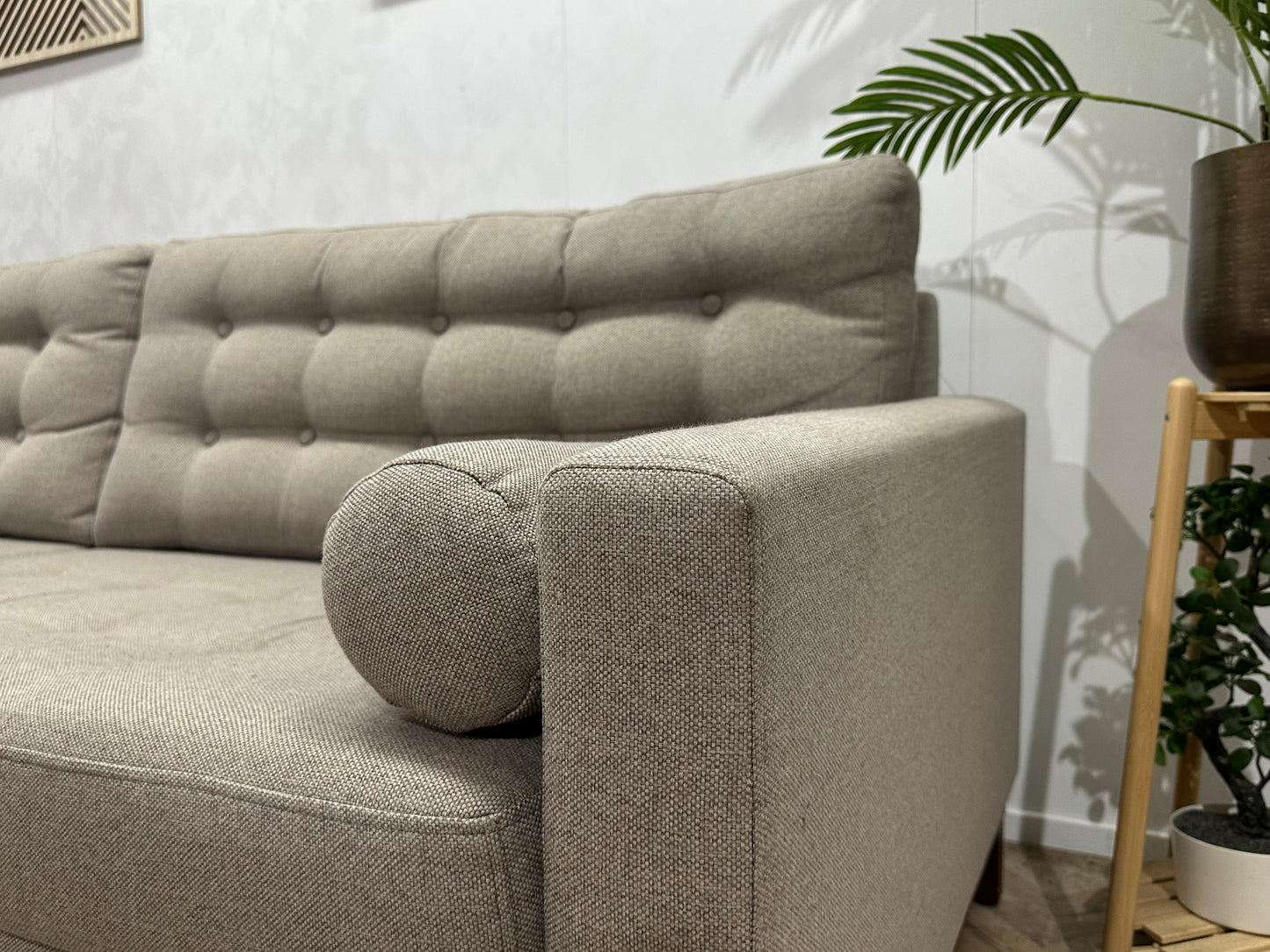 X5 Home Beige/Grijze 2.5-Zits Bank ~ Losse Kussens Met Afneembare Hoezen
