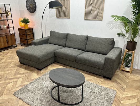 Antraciet Hoekbank ~ Losse Rugkussens Met Afneembare Hoezen