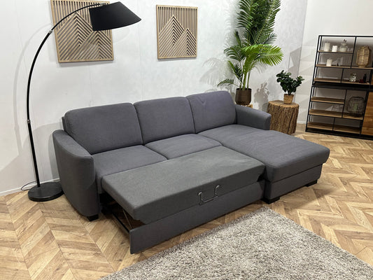 Grijze Hoekbank ~ Slaapfunctie