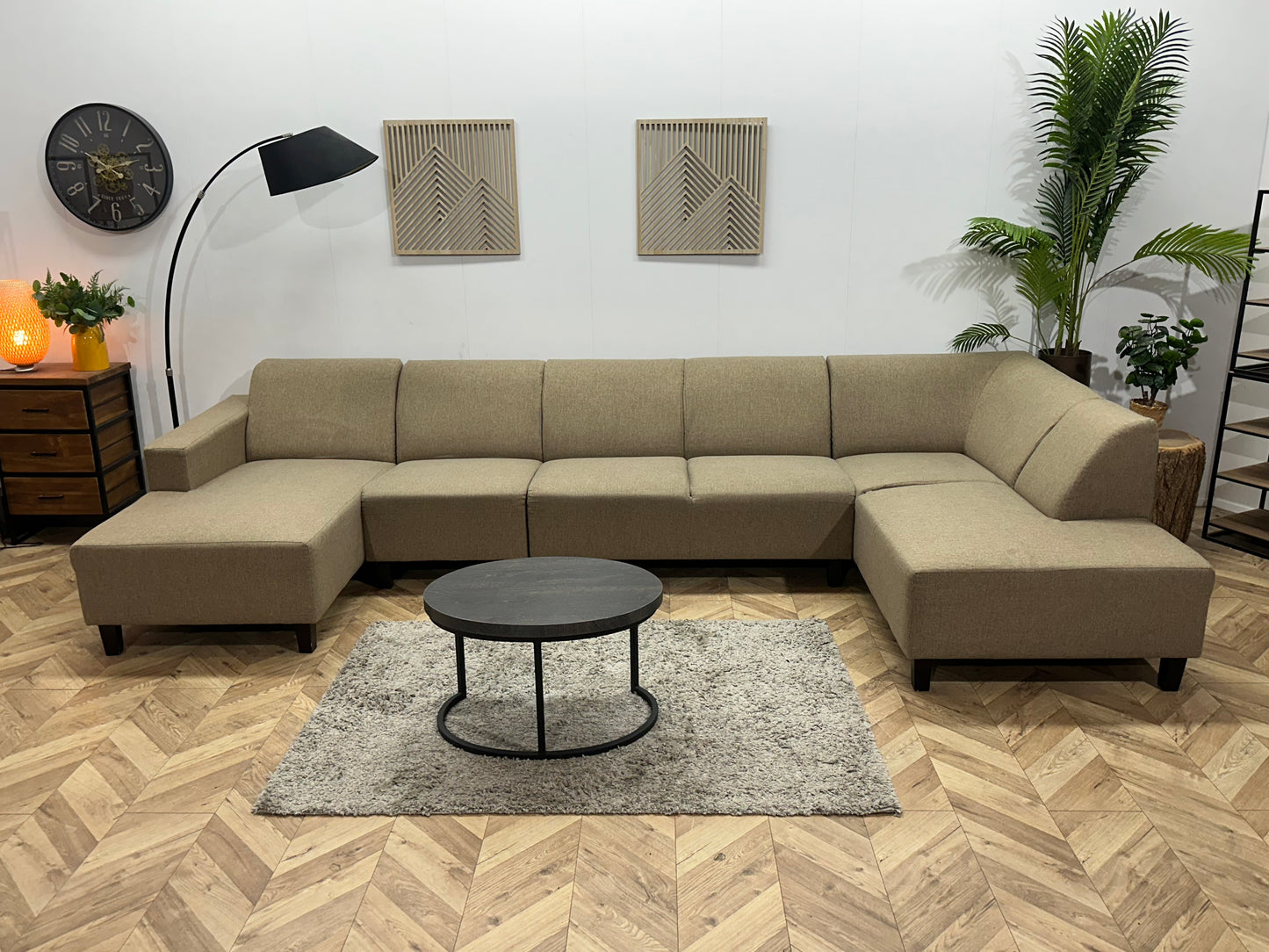 Beige U Bank ~ Vaste Kussens