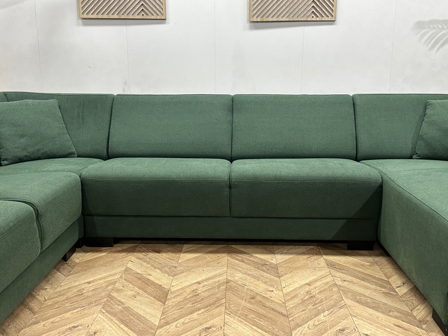 Groene U Bank ~ Vaste Kussens