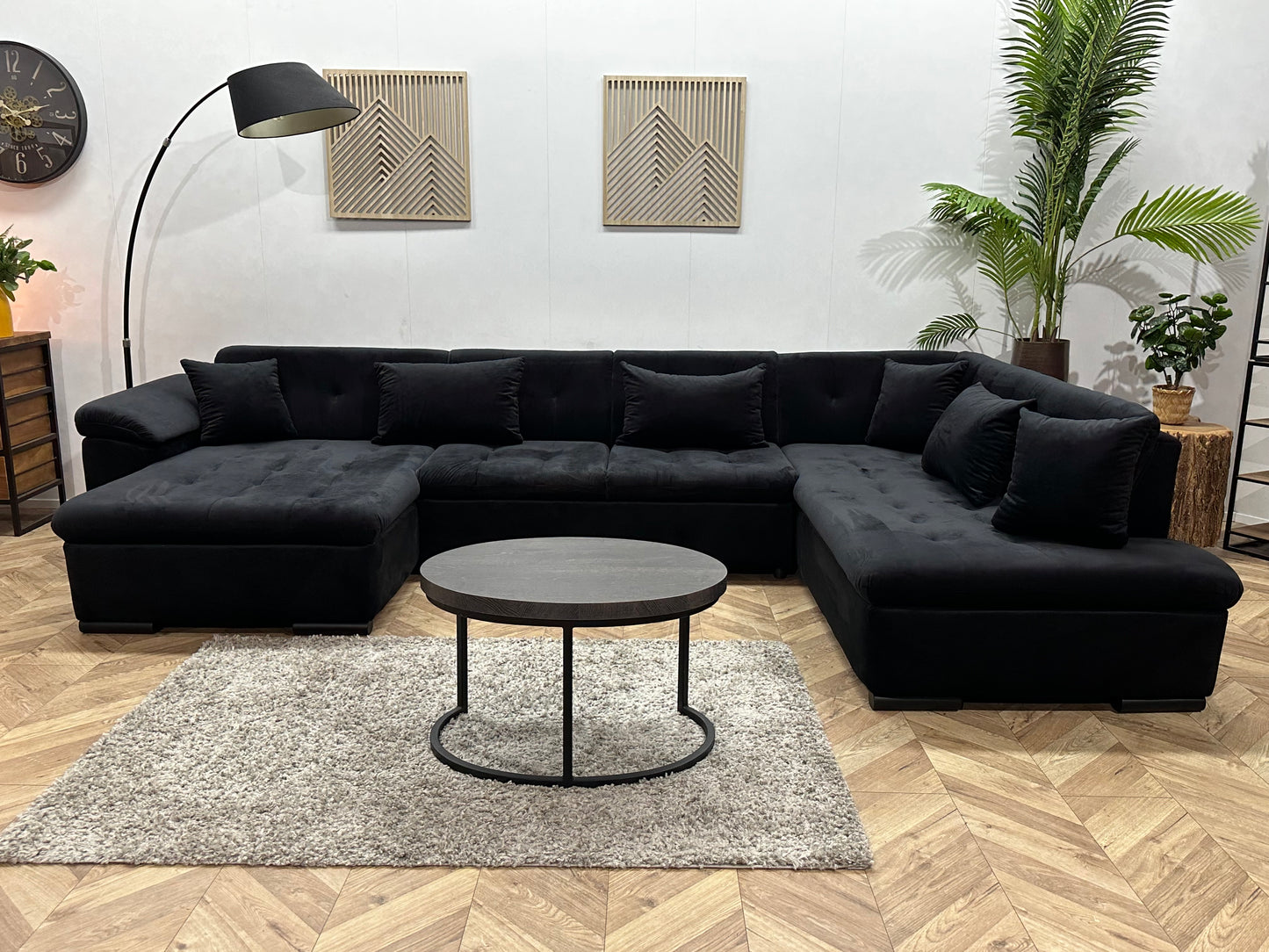 !Showroommodel! Zwarte Velvet U Bank