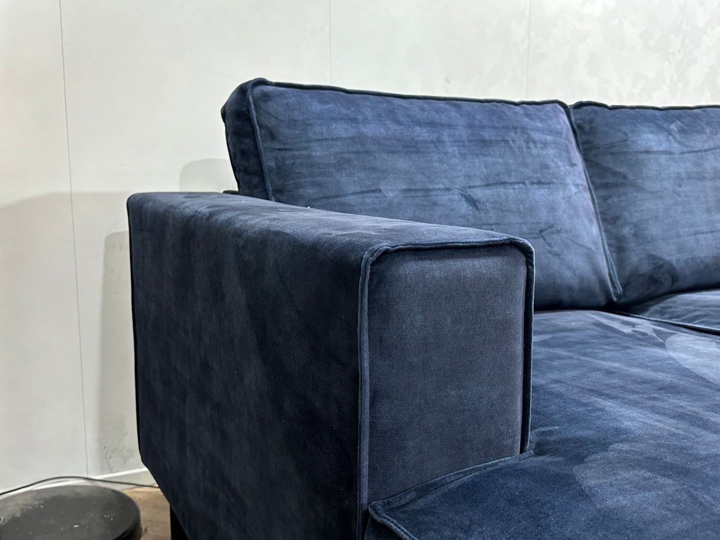 Blauwe Velvet U Bank ~ Losse Kussens Met Afneembare Hoezen