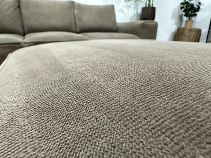 Bruine Velvet 2.5-Zits Bank Incl Hocker ~ Losse Rugkussens