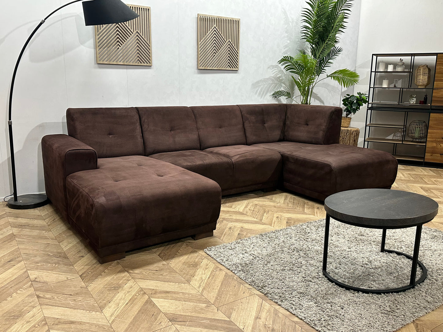 Bruine Suède Stoffen U Bank ~ Vaste Kussens