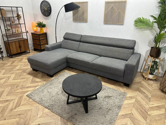 Grijze Hoekbank ~ Verstelbare Hoofdsteunen