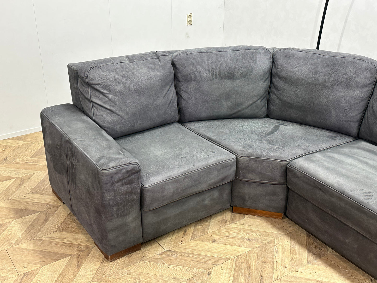 Antraciet Suède Stoffen U Bank ~ Vaste Kussens