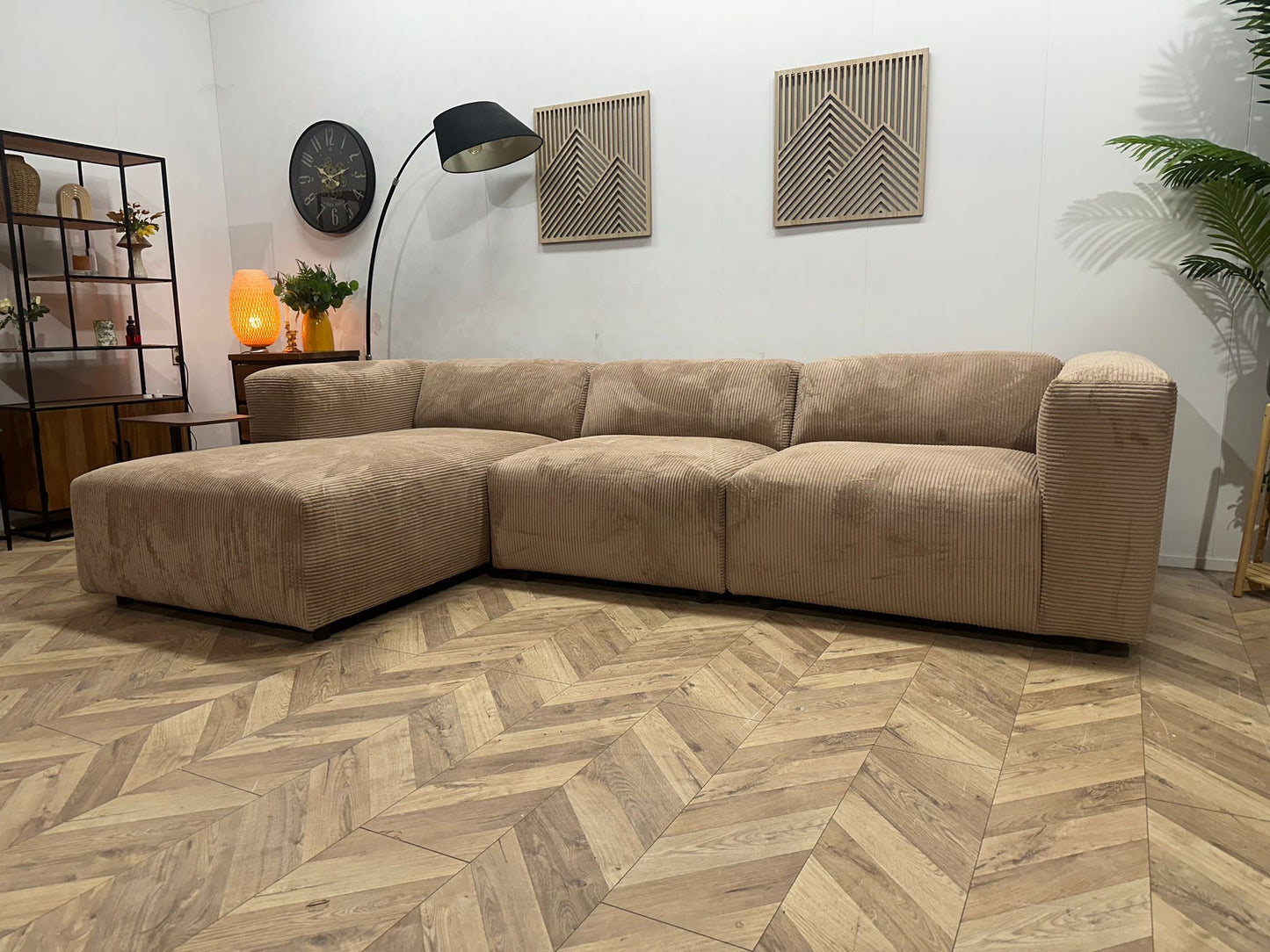 Hoekbank Amersfoort XL Ribstof