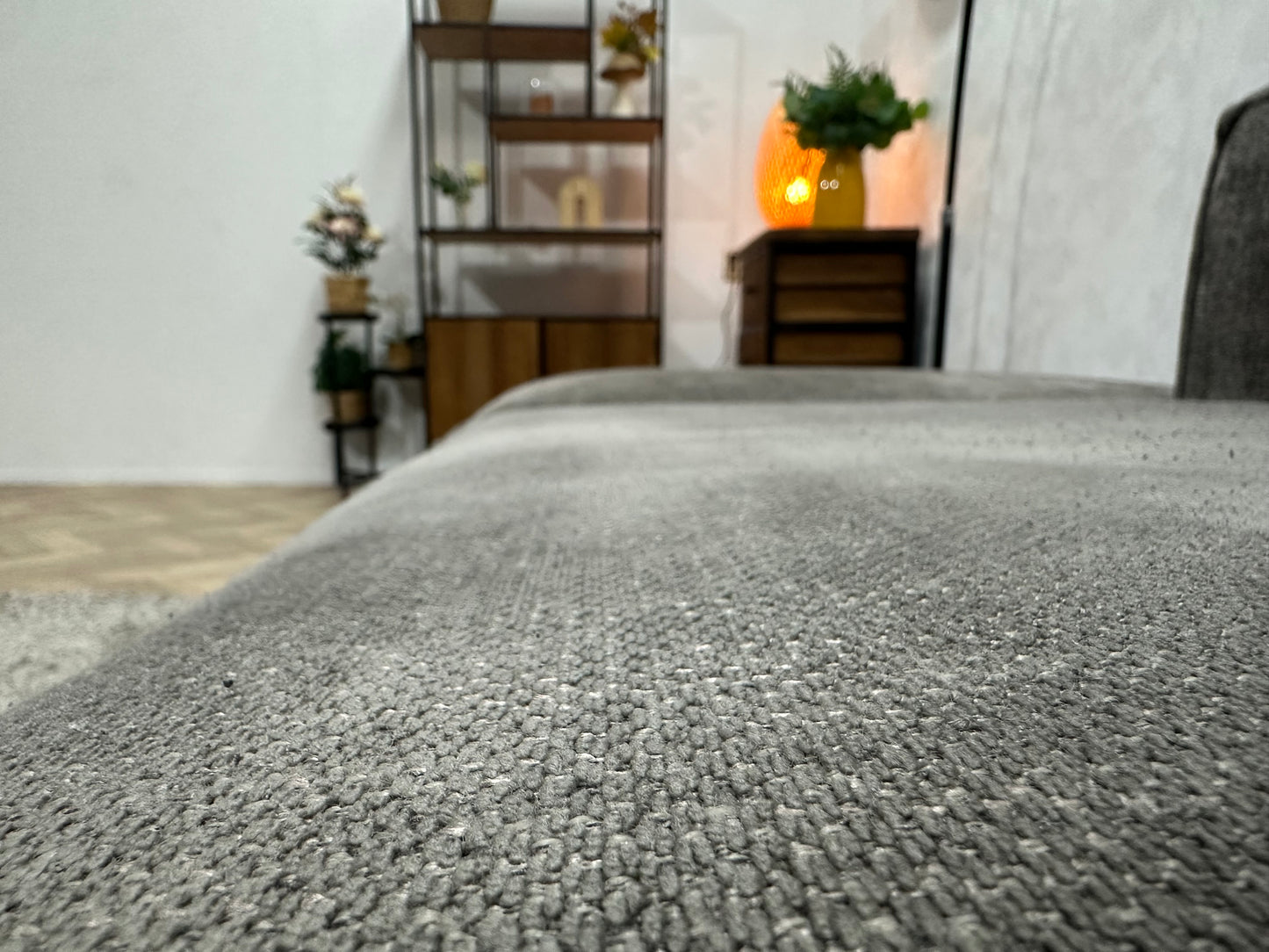 Nous Living Antraciet Suède Stoffen Hoekbank ~ Nieuwstaat