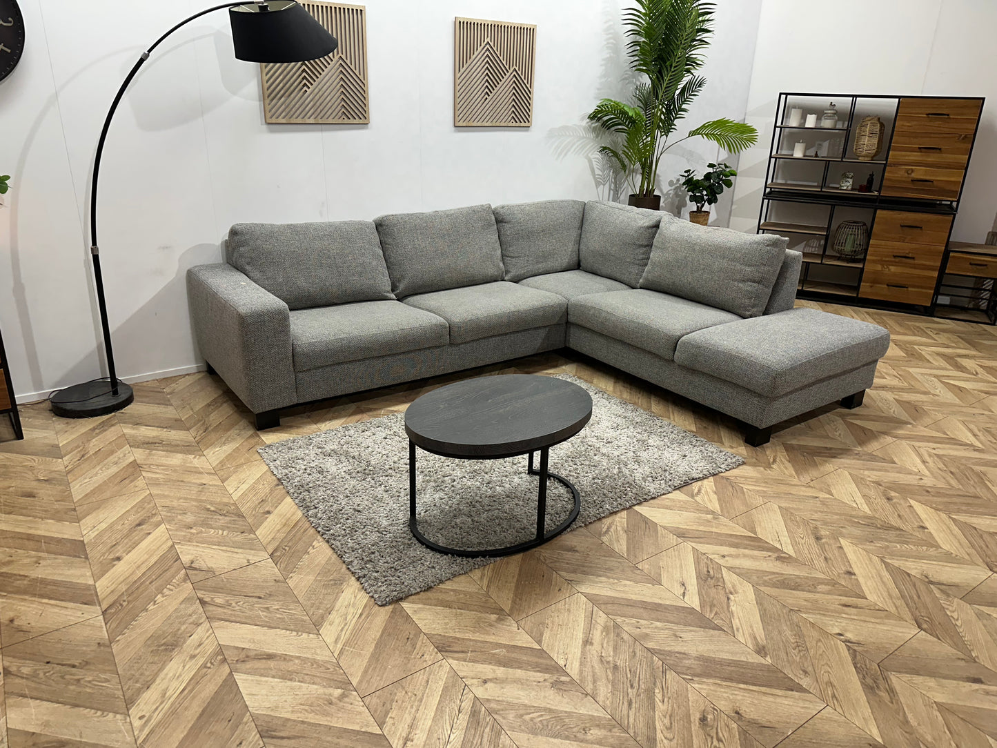 Grijze Hoekbank ~ Losse Kussens Met Afneembare Hoezen