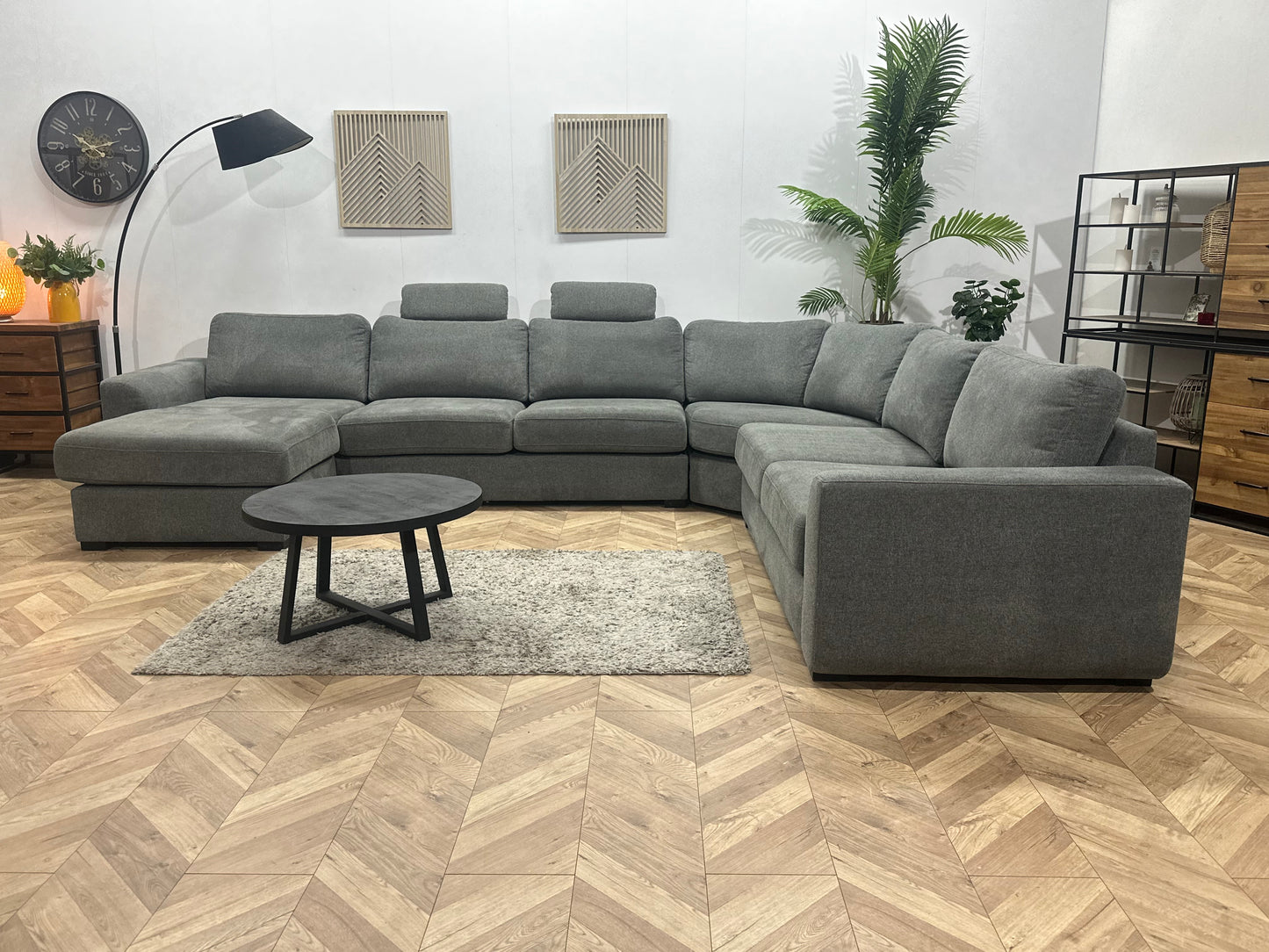 Antraciet Suède Stoffen U Bank ~ Losse Kussens Met Afneembare Hoezen