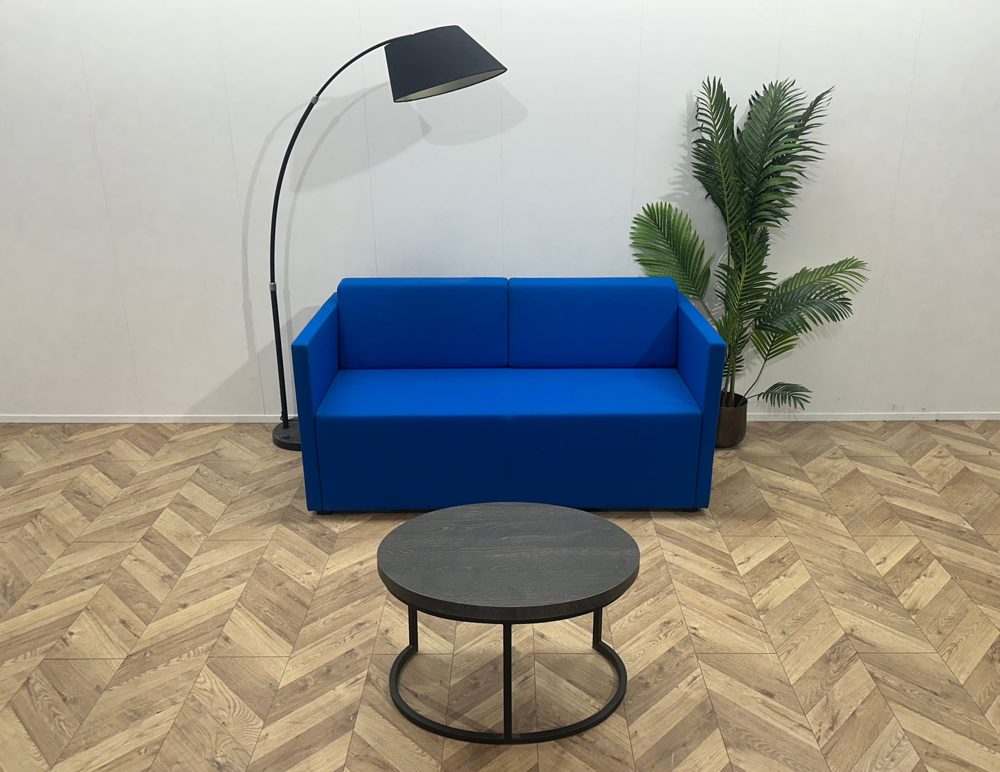 Blauwe 2-Zits Bank ~ Losse Rugkussens Met Afneembare Hoezen