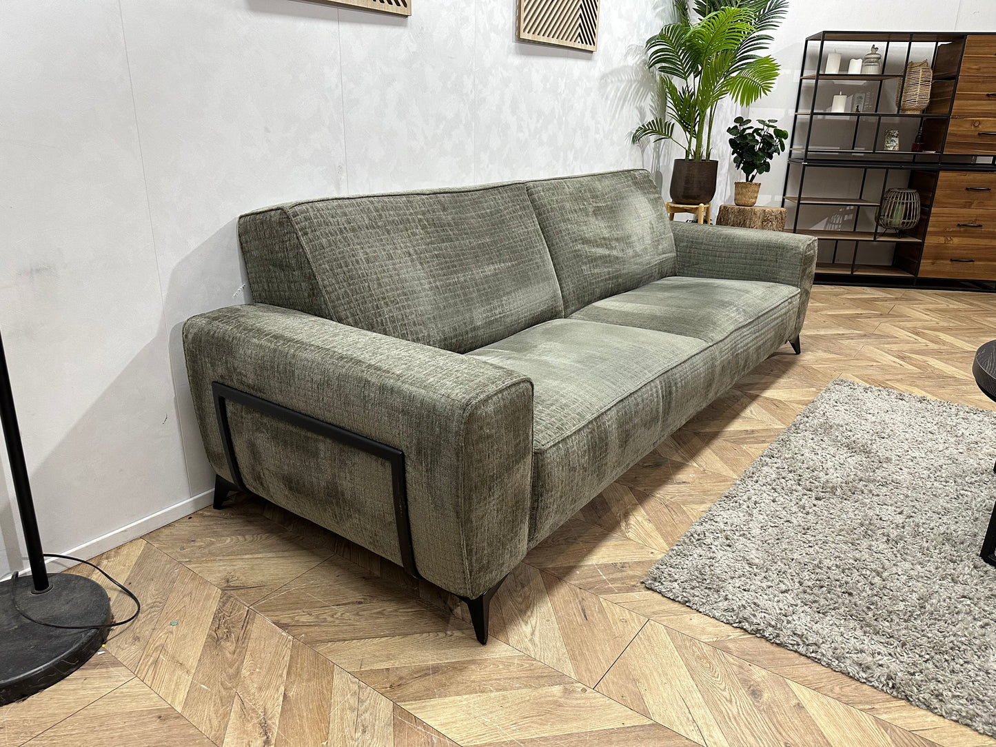 !Nieuwstaat! Xooon Groene 2.5-Zits Bank ~ Vaste Kussens