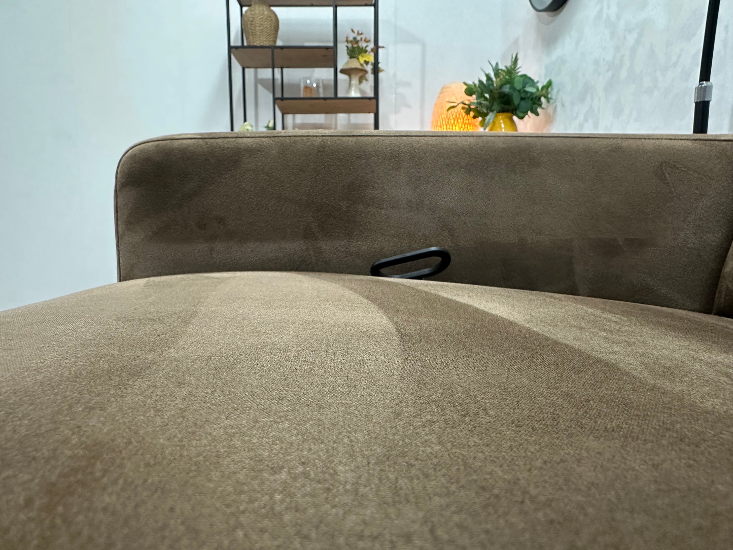 Bruine Velvet 2.5-Zits Bank ~ Relaxfunctie