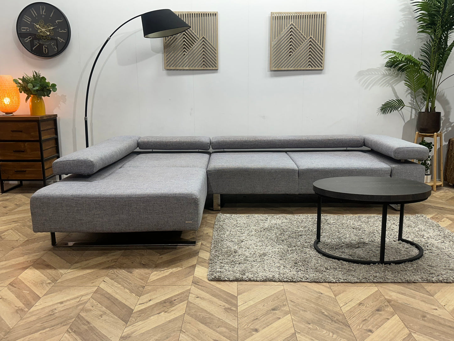 Cant Mobili Licht Grijze Hoekbank ~ Verstelbare Hoofdsteunen