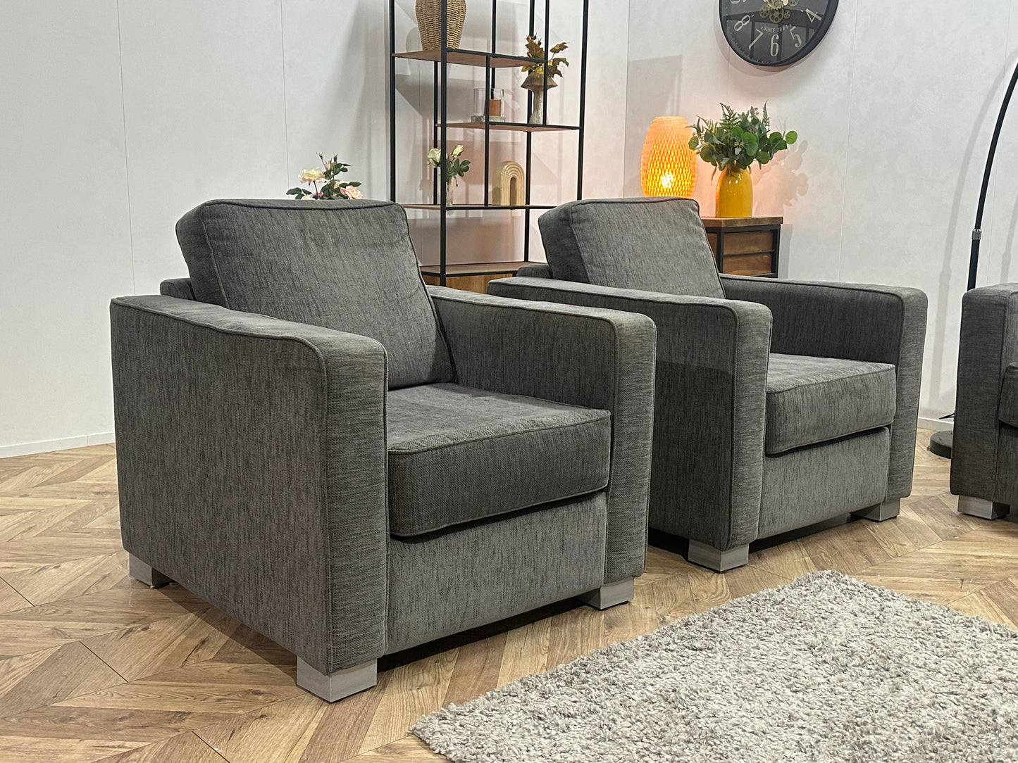 Montèl Grijze Hoekbank Inc Fauteuils ~ Losse Kussens Met Afneembare Hoezen